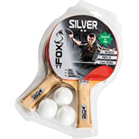 Fox TT – Juego de 2 Raquetas de Tenis de Mesa Unisex de 2 Estrellas de Color Rojo